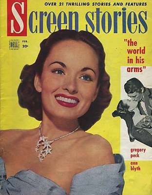 SCREEN STORIES magazine side cover February 1952