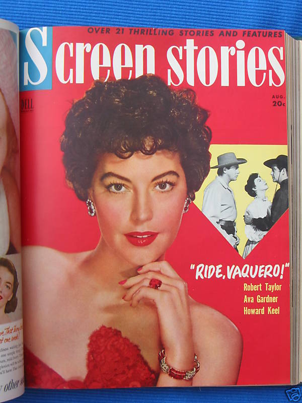 SCREEN STORIES magazine side cover August 1953