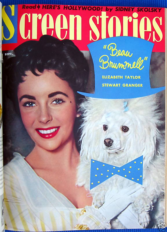 SCREEN STORIES magazine side cover September 1954