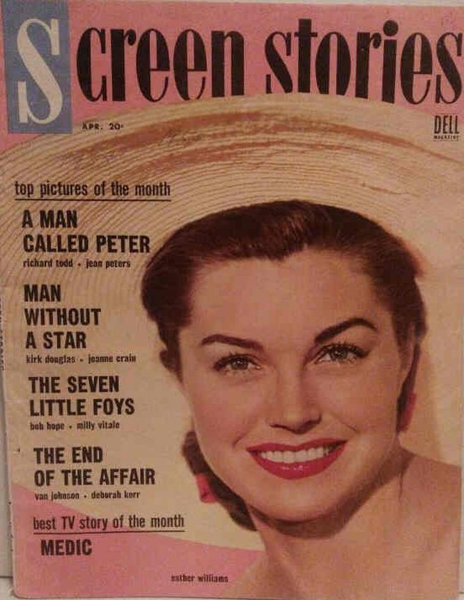 SCREEN STORIES magazine side cover April 1955