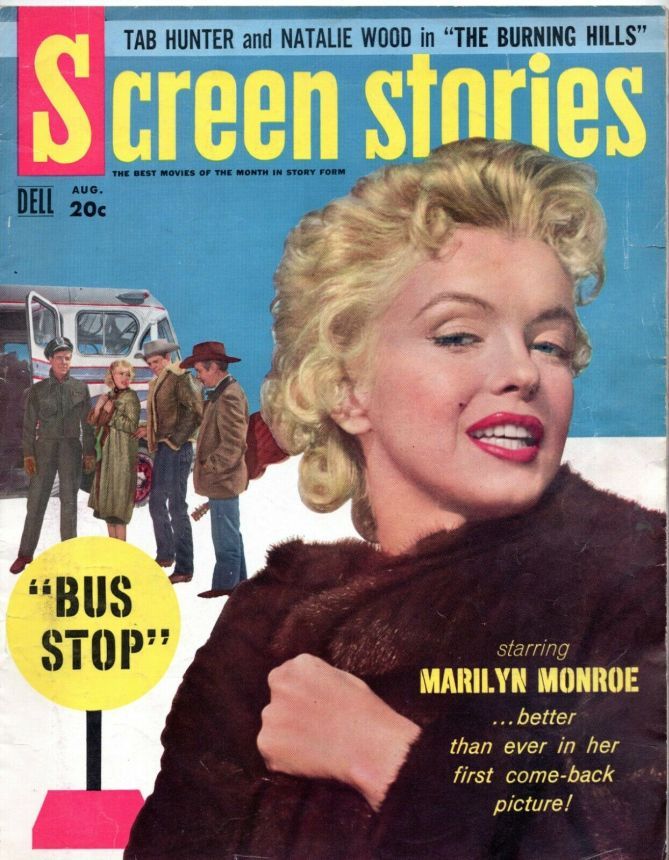 SCREEN STORIES magazine side cover August 1956