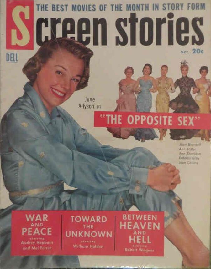 SCREEN STORIES magazine cover October 1956