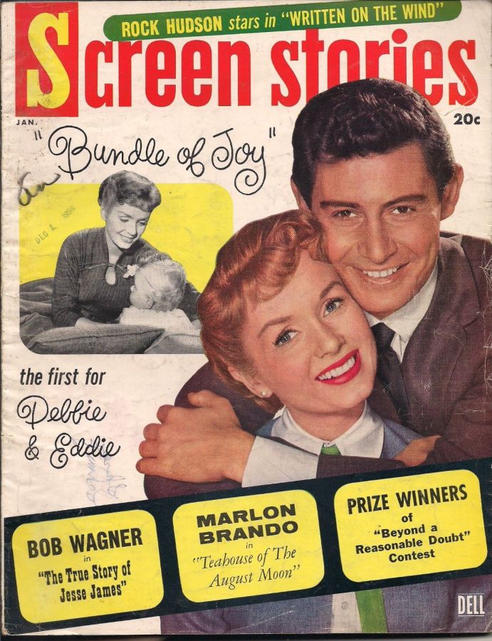 SCREEN STORIES magazine side cover January 1957