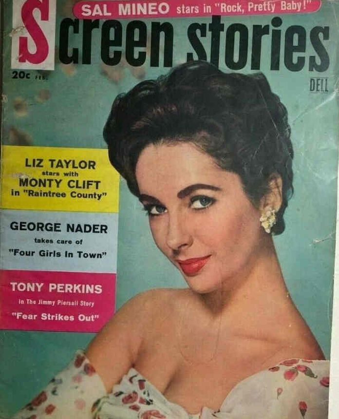SCREEN STORIES magazine side cover February 1957