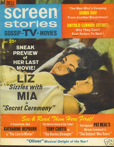 SCREEN STORIES magazine side cover December 1968