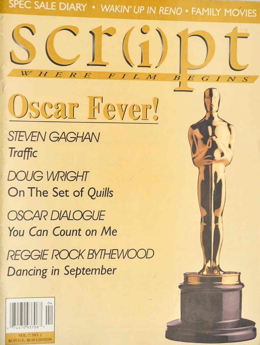 SCRIPT magazine cover Issue 26 March/April 2001