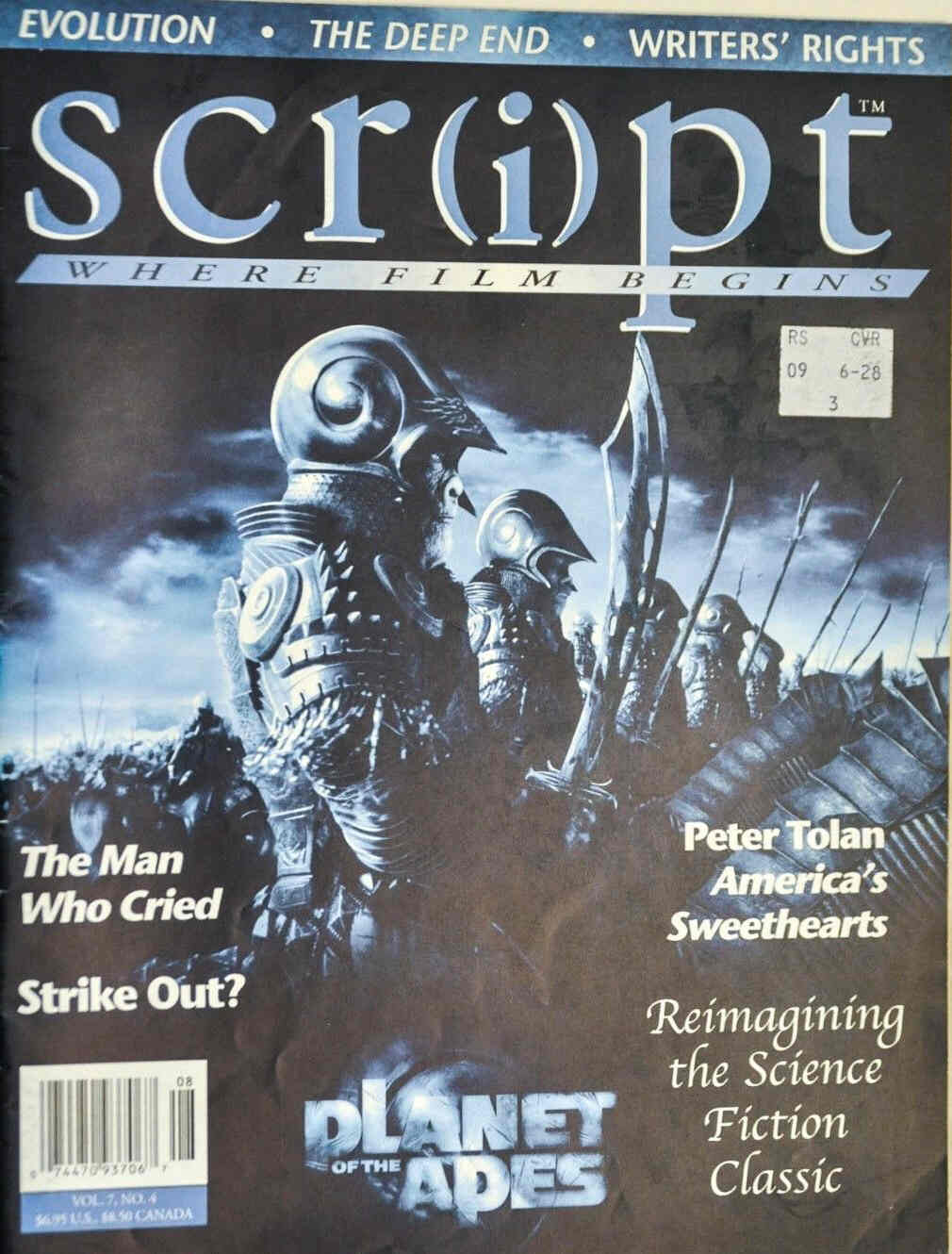 SCRIPT magazine cover Issue 28 July/August 2001