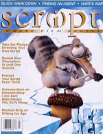 SCRIPT magazine cover Issue 32 March/April 2002