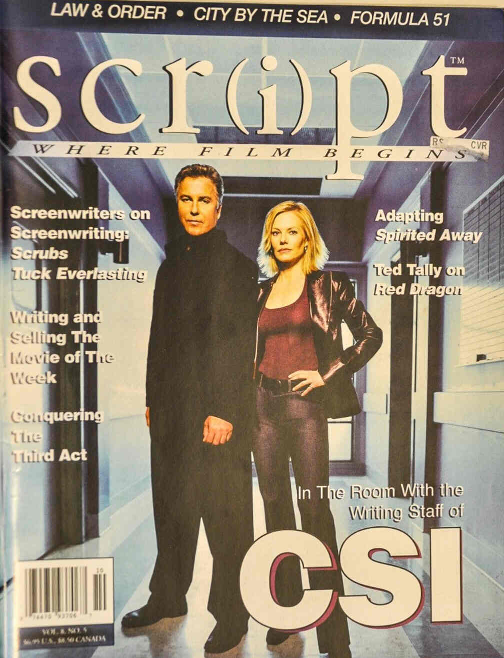 SCRIPT magazine cover Issue 35 September/October 2002