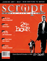 SCRIPT magazine cover Issue 37 January/February 2003