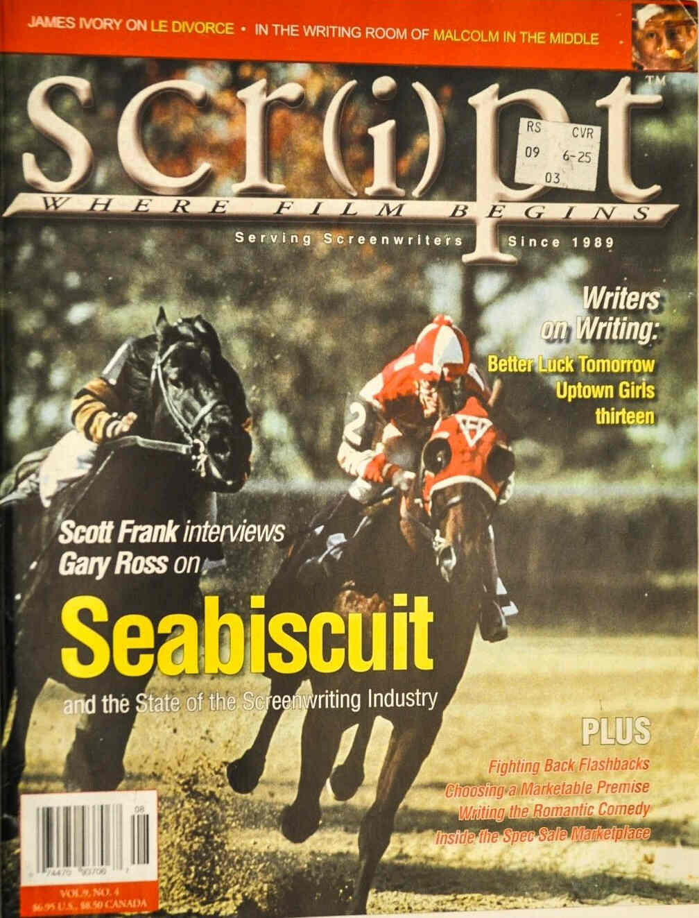 SCRIPT magazine cover Issue 40 July/August 2003
