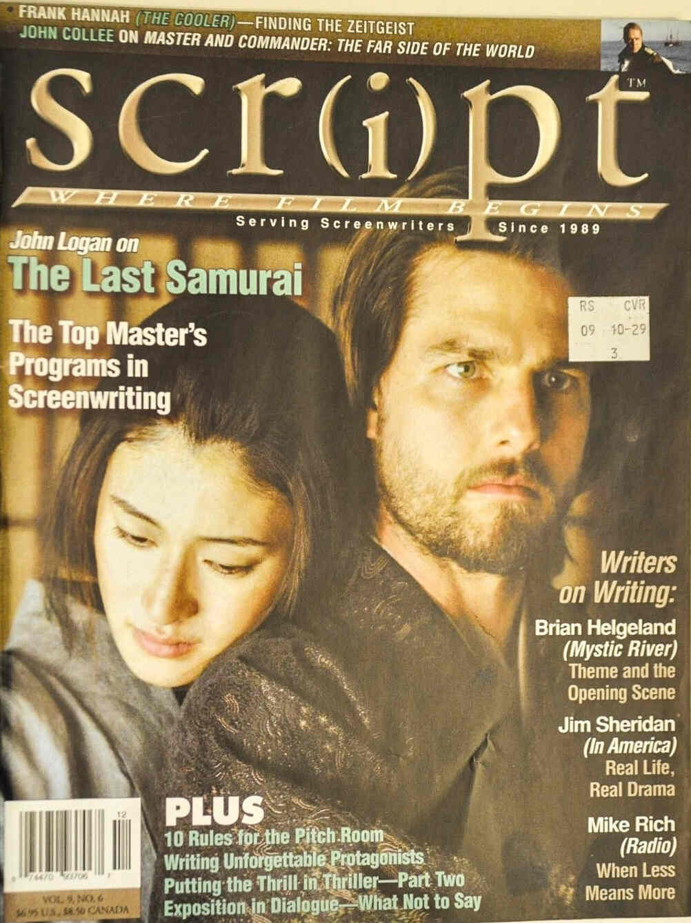 SCRIPT magazine cover Issue 42 November/December 2003