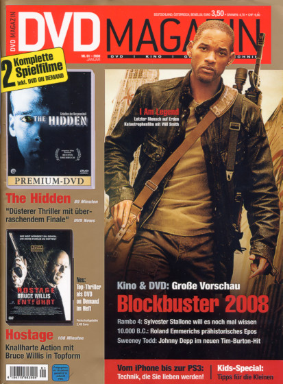 SCREEN BLURAY DVD magazine cover January 2008