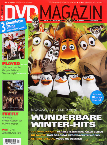 SCREEN BLURAY DVD magazine cover January 2009