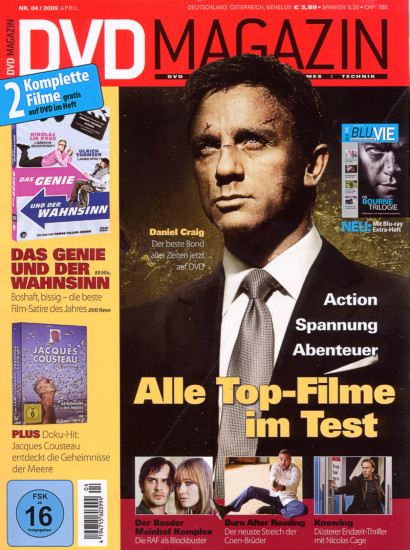 SCREEN BLURAY DVD magazine side cover April 2009