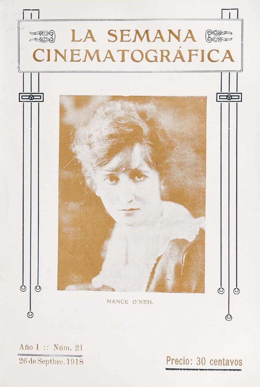 SEMANA CINEMATOGRAFICA | LA magazine side cover  Vol 1 No  21 26 September 1918