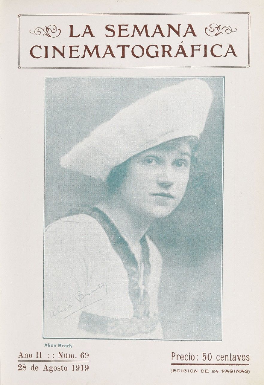 SEMANA CINEMATOGRAFICA | LA magazine side cover  Vol 2 No  69 28 August 1919