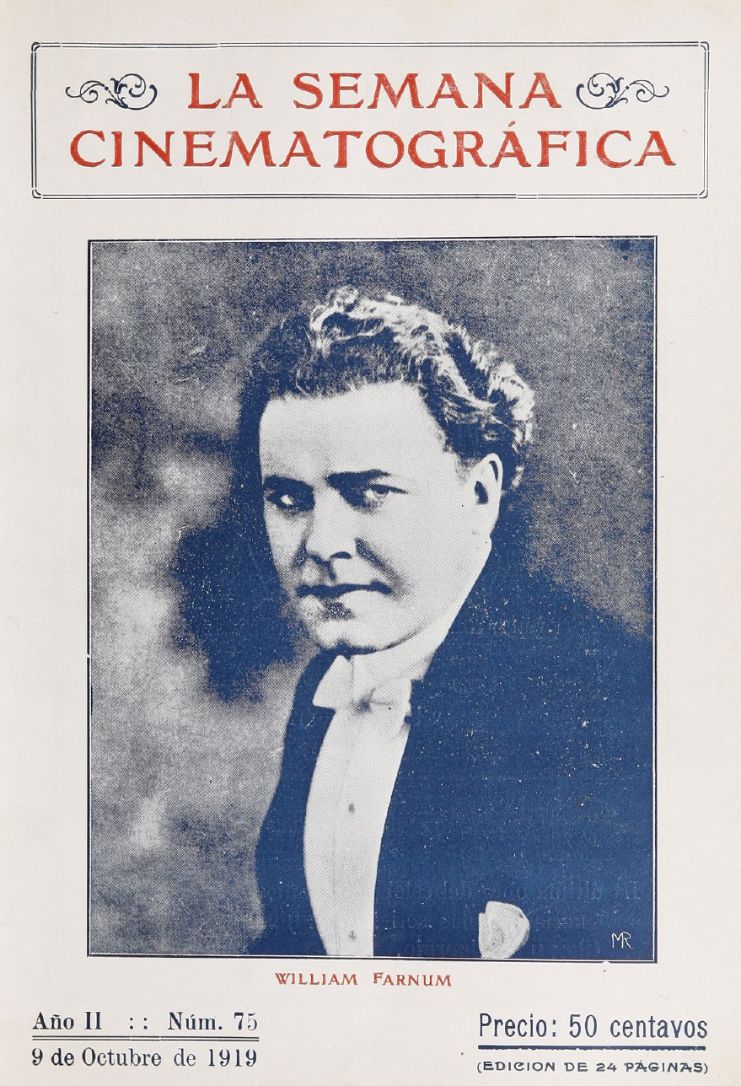 SEMANA CINEMATOGRAFICA | LA magazine side cover  Vol 2 No  75 9 October 1919