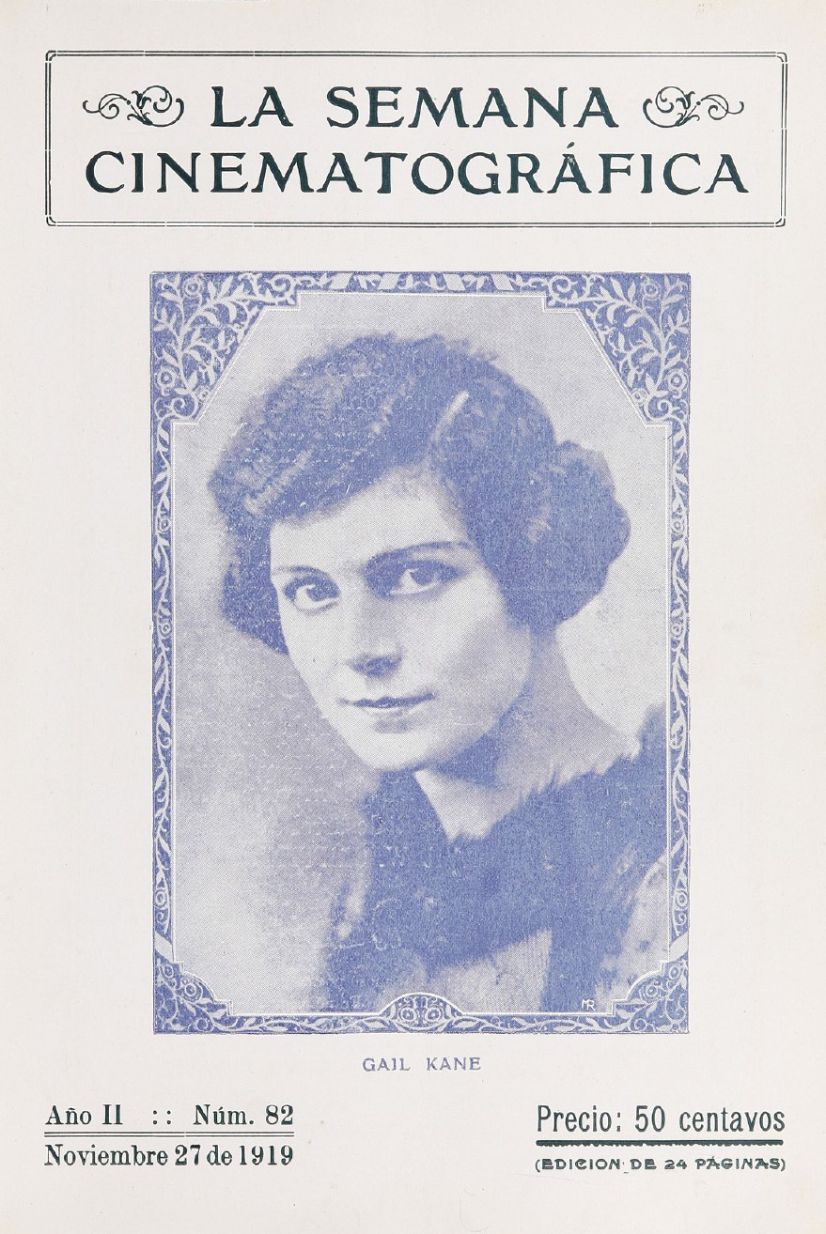 SEMANA CINEMATOGRAFICA | LA magazine side cover  Vol 2 No  82 27 November 1919