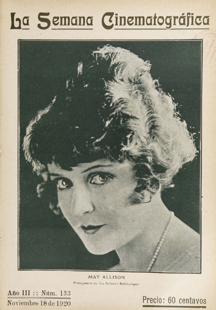 SEMANA CINEMATOGRAFICA | LA magazine side cover  Vol 3 No  133 18 November 1920