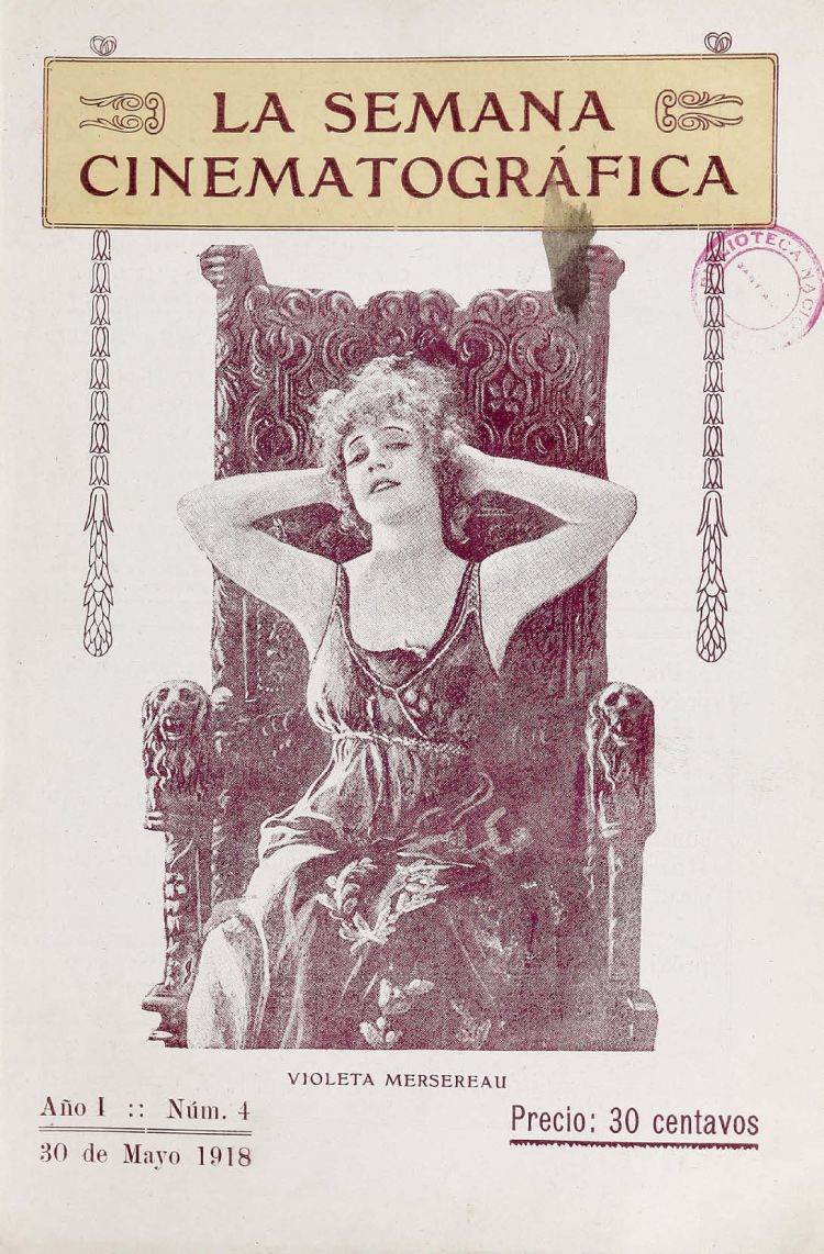 SEMANA CINEMATOGRAFICA | LA magazine side cover  Vol 1 No  4 30 May 1918