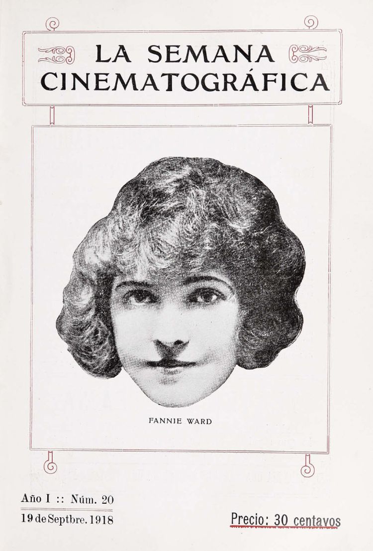 SEMANA CINEMATOGRAFICA | LA magazine side cover  Vol 1 No  20 19 September 1918