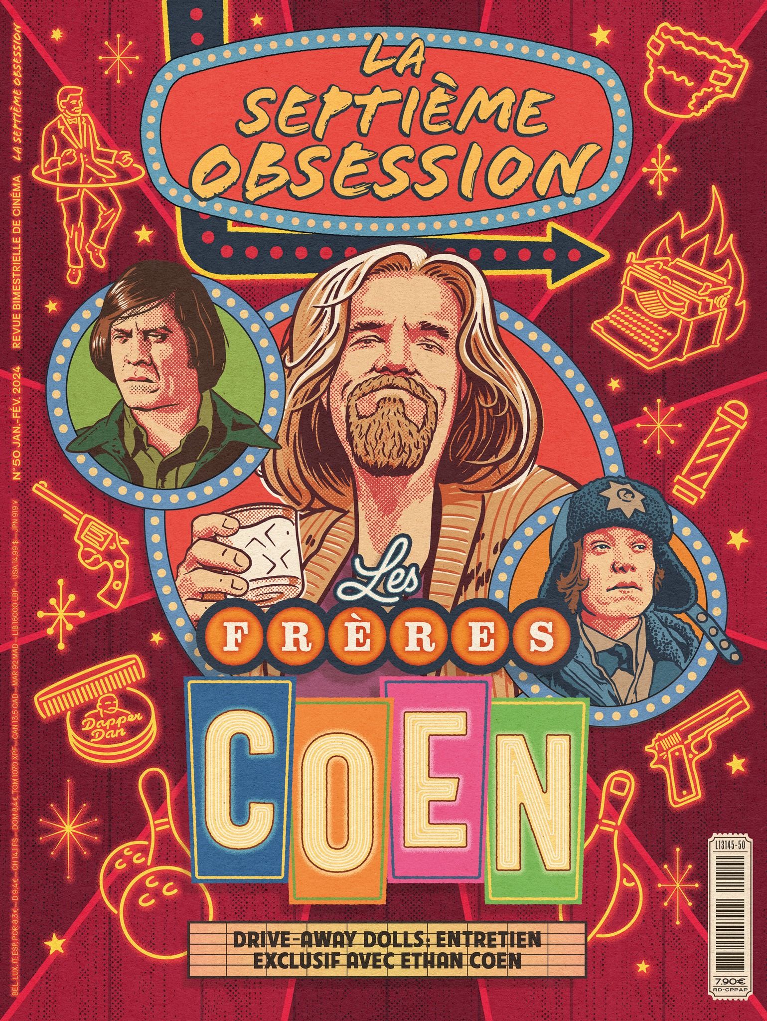 SEPTIEME OBSESSION |LA magazine side cover Issue 50  January 2024