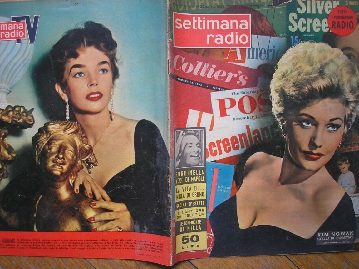 SETTIMANA RADIO TV magazine side cover Issue 33 14 August 1955