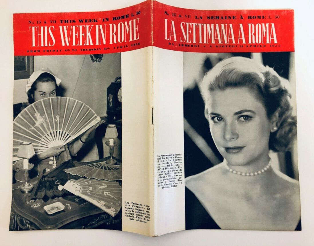 SETTIMANA A ROMA |LA magazine side cover Issue 15 14 April 1955