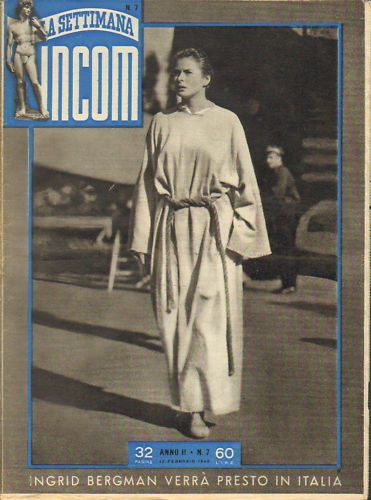 SETTIMANA INCOM magazine cover Issue 7 12 February 1949