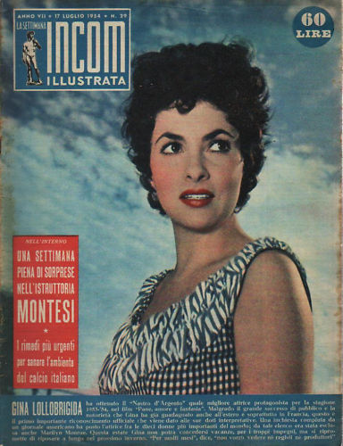 SETTIMANA INCOM magazine cover 17 July 1954