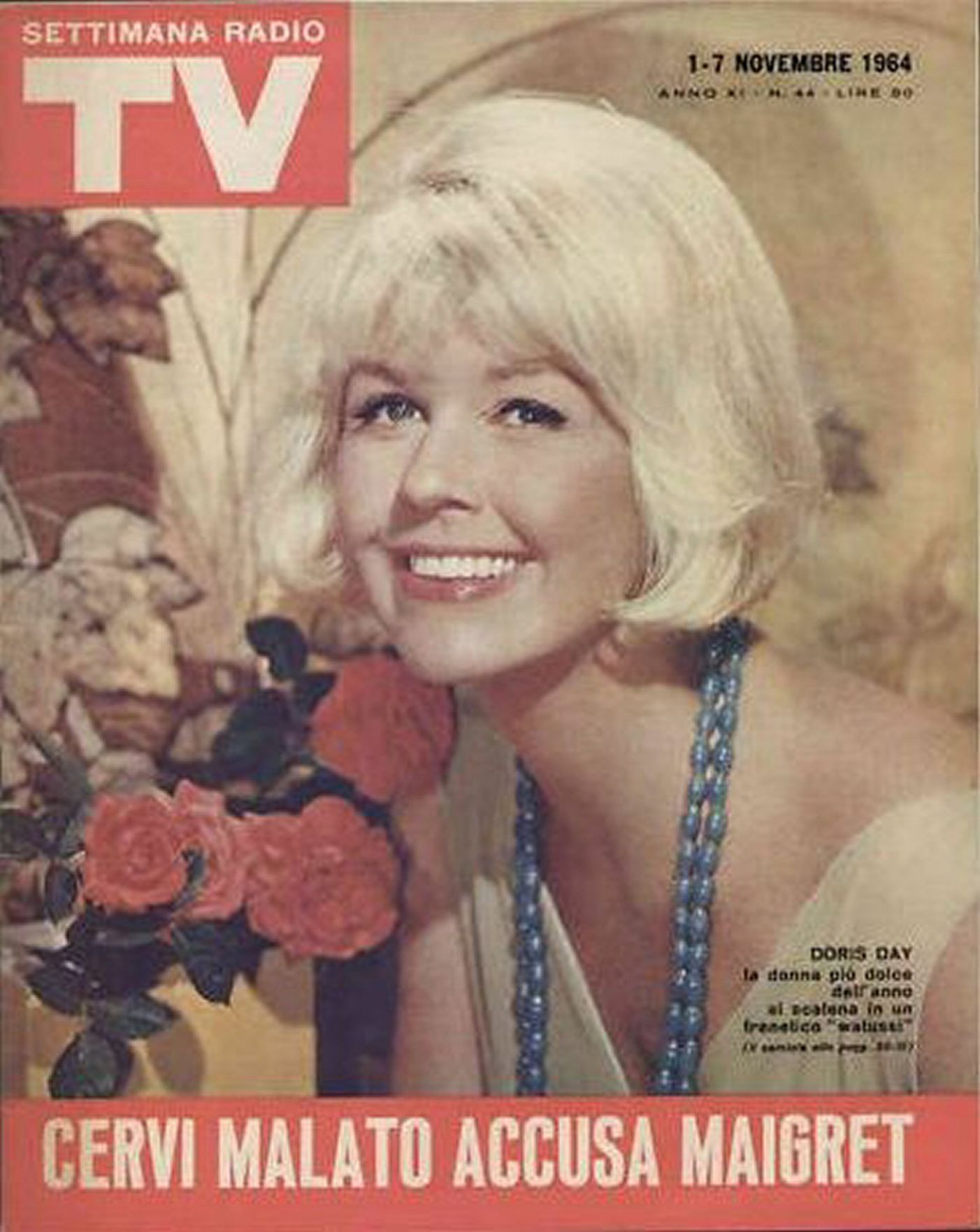 SETTIMANA RADIO TV magazine side cover 1 November 1964
