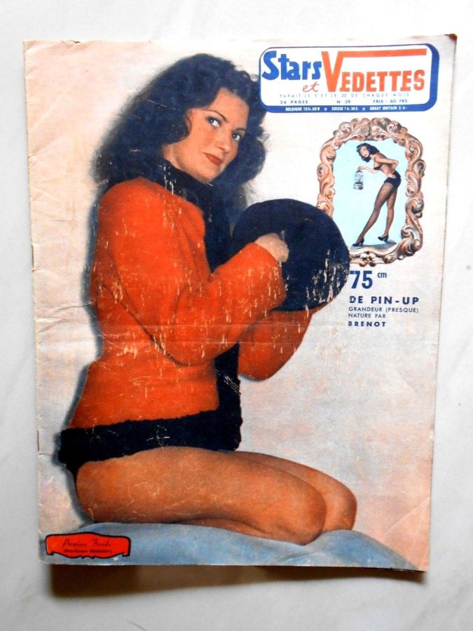 STARS ET VEDETTES magazine side cover Issue 39   1950