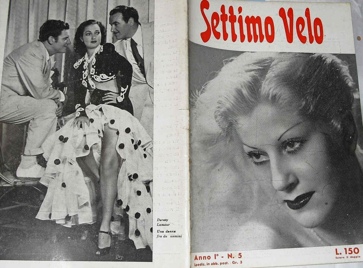 SETTIMO VELO magazine cover Issue 5  1949