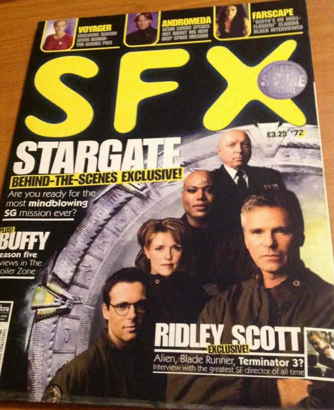 SFX magazine cover Issue 72 Christmas-December 2000