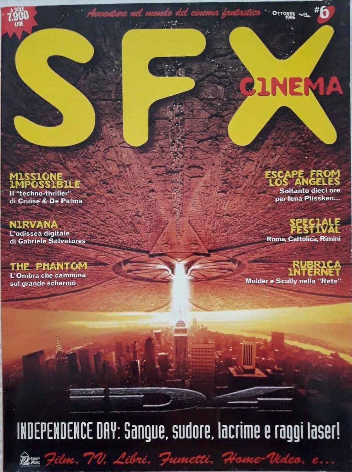 CINEMA SFX magazine cover Issue 6 October 1996