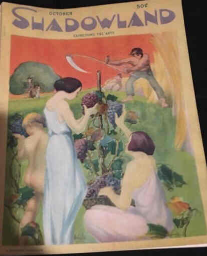 SHADOWLAND magazine side cover  Vol 9 # 2  October 1923