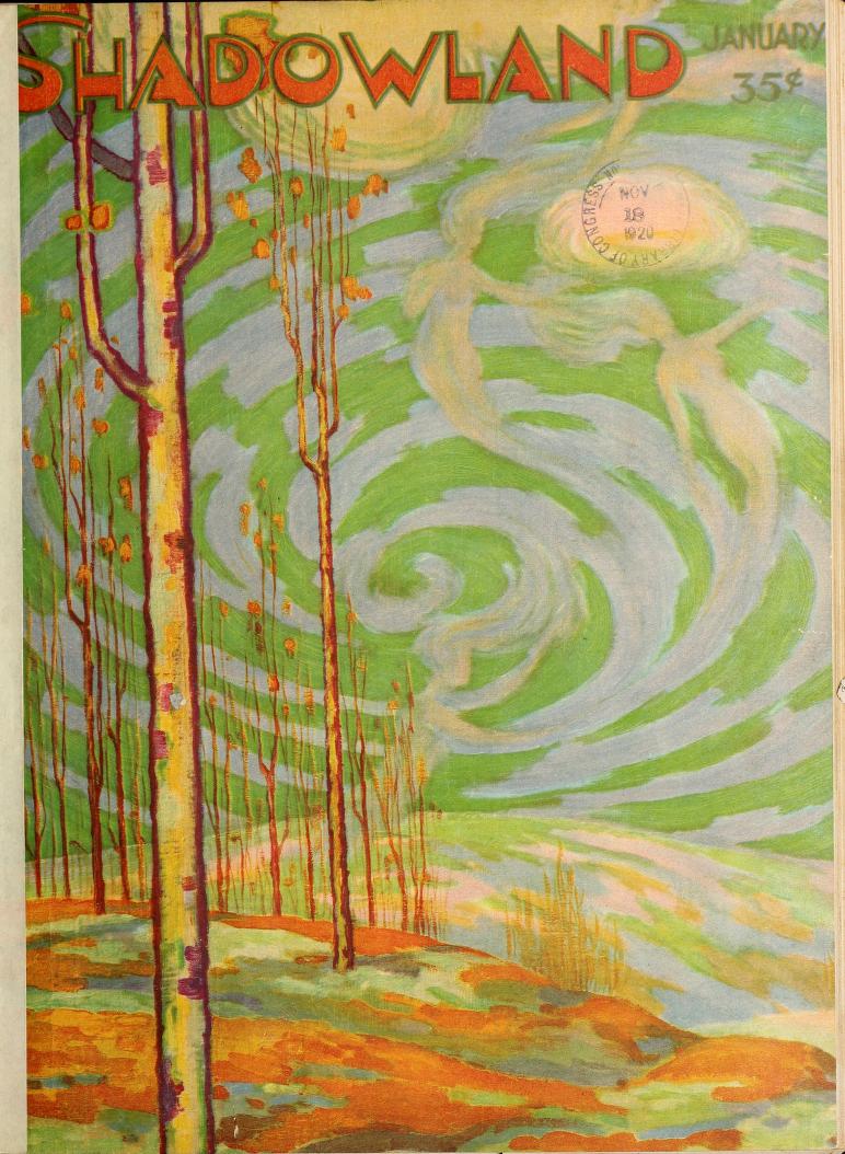 SHADOWLAND magazine side cover January 1920