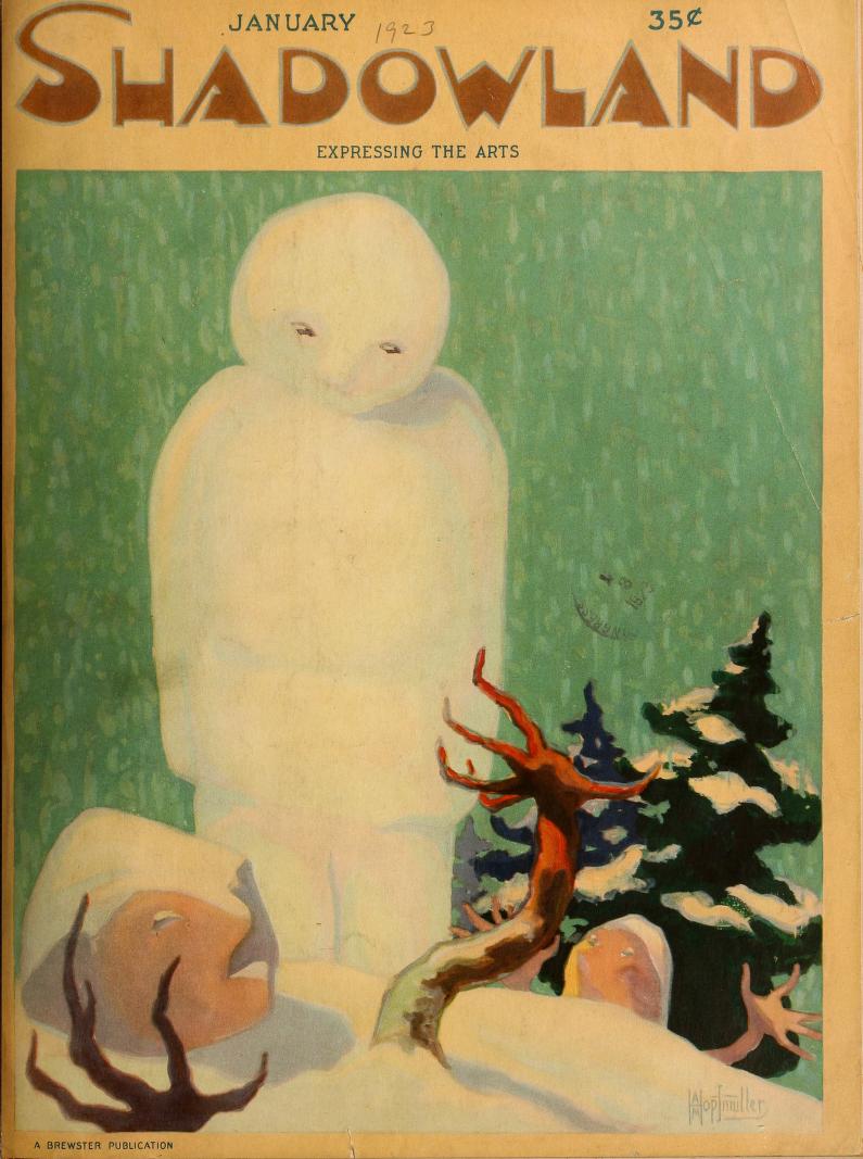 SHADOWLAND magazine side cover  Vol 7 # 5 January 1923