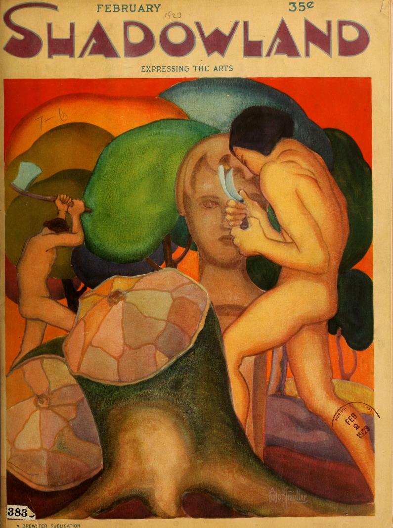 SHADOWLAND magazine side cover  Vol 7 # 6 February 1923