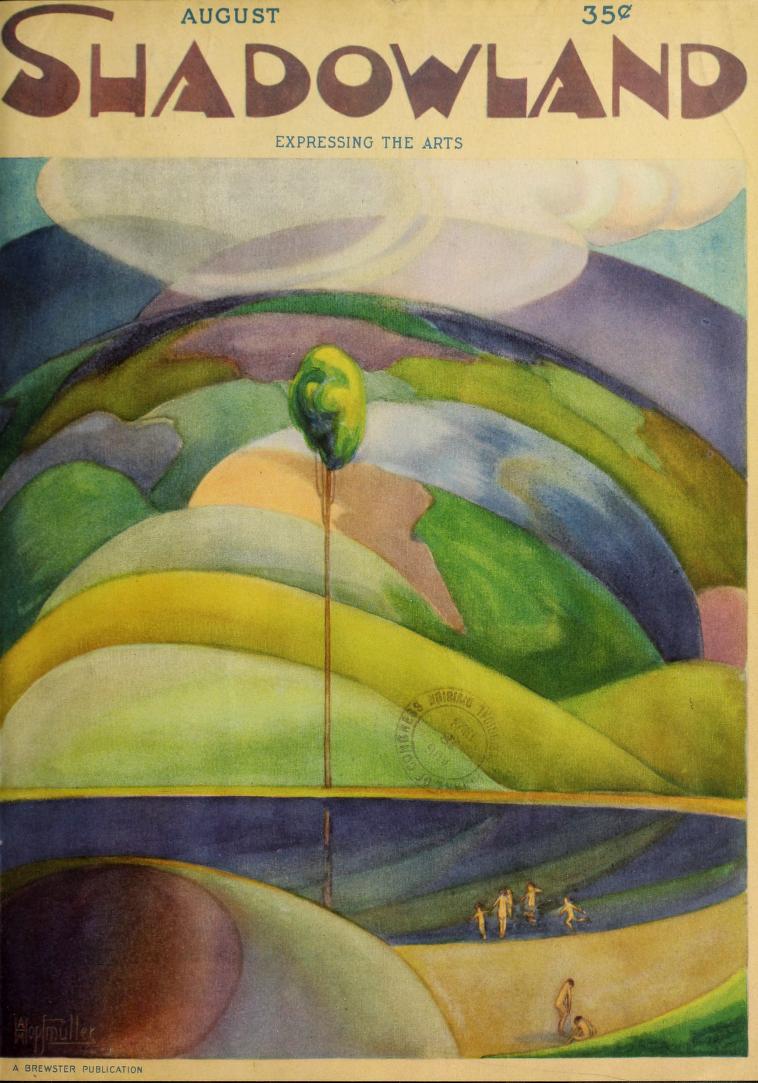 SHADOWLAND magazine side cover  Vol 8 # 6 August 1923