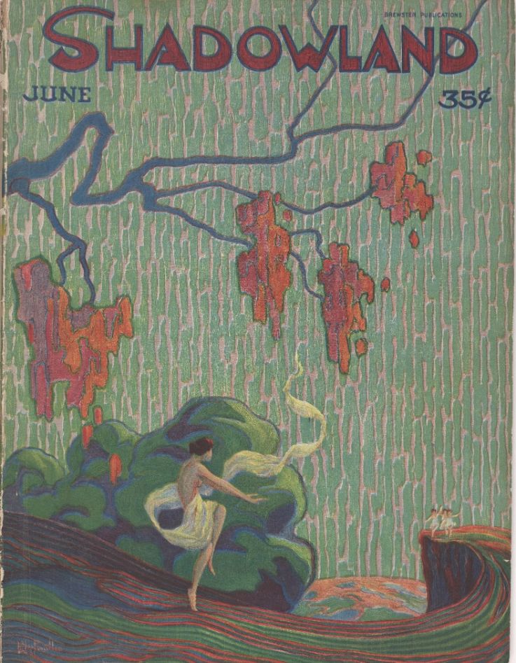 SHADOWLAND magazine side cover  Vol 2 No  10  June 1920