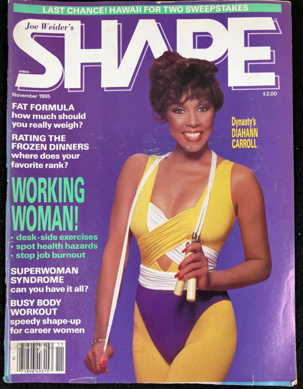 SHAPE USA magazine cover  November 1985