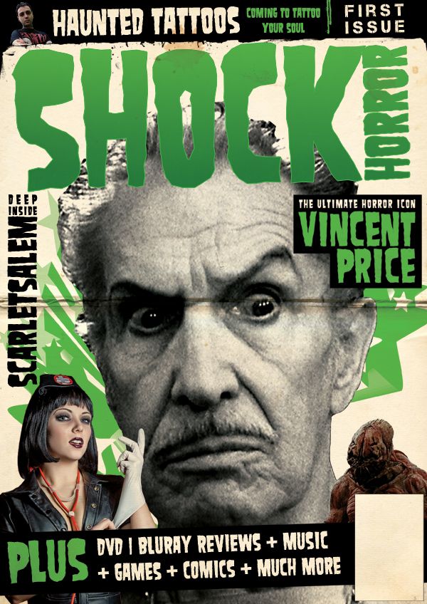 SHOCK HORROR magazine side cover Issue 1 August/September 2010
