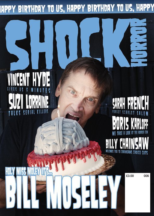 SHOCK HORROR magazine side cover Issue 6 October/November/December 2011