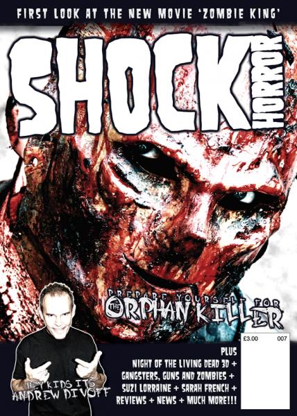 SHOCK HORROR magazine side cover Issue 7 January/February/March 2012