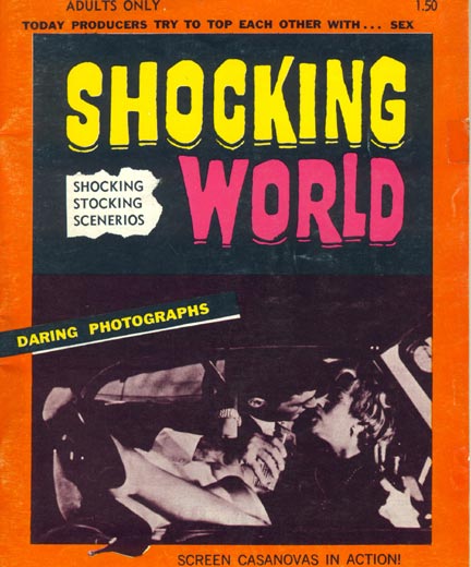 SHOCKING WORLD magazine side cover Issue 1 Vol 1 #1 May 1965
