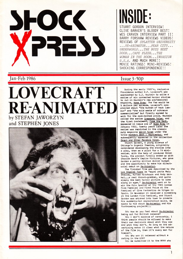 SHOCK XPRESS magazine cover Issue 3 January/February 1986