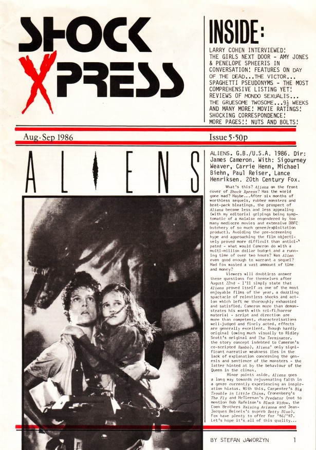 SHOCK XPRESS magazine cover Issue 5 August 1986