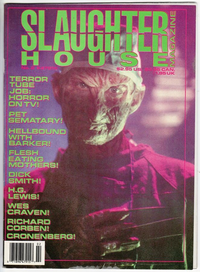 SLAUGHTERHOUSE magazine side cover Issue 2  1989